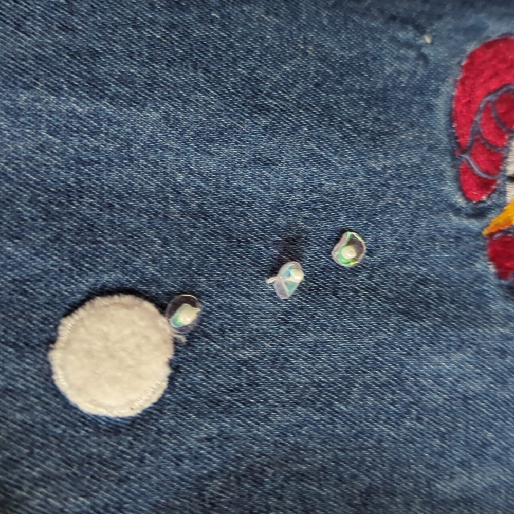 L.A. Blues Embroidered Patchwork Lightweight Christmas Jacket XL Blue Red Black - Picture 16 of 16